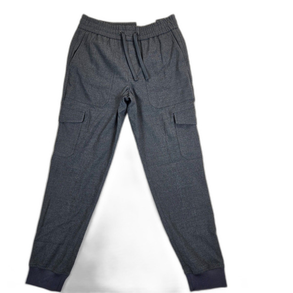 NWT $75 Alfani Mens Cargo Joggers Pants Sz S Gray Gorpcore Y2k Preppy - Picture 2 of 11